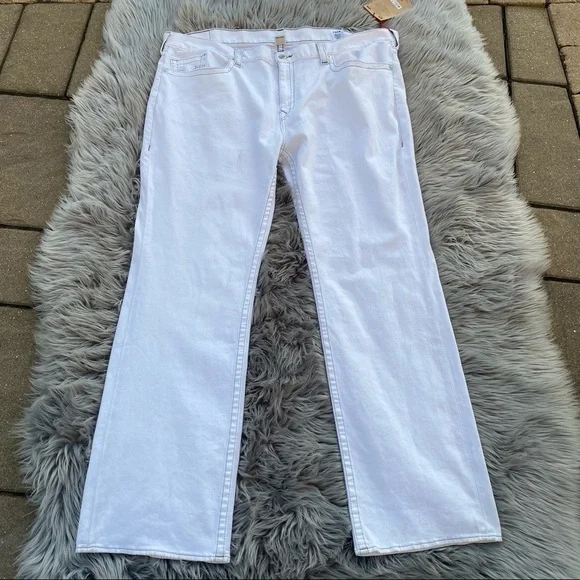 NWT True Religion Straight Jeans Men’s White 46 - Picture 3 of 6